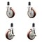 Service Caster 5 Inch 316SS Maroon Poly Swivel 1-5/8 Inch Expanding Stem Caster Brake SCC, 2PK SS316EX20S514-PPUB-MRN-2-TLB-2-158 - alternate 1